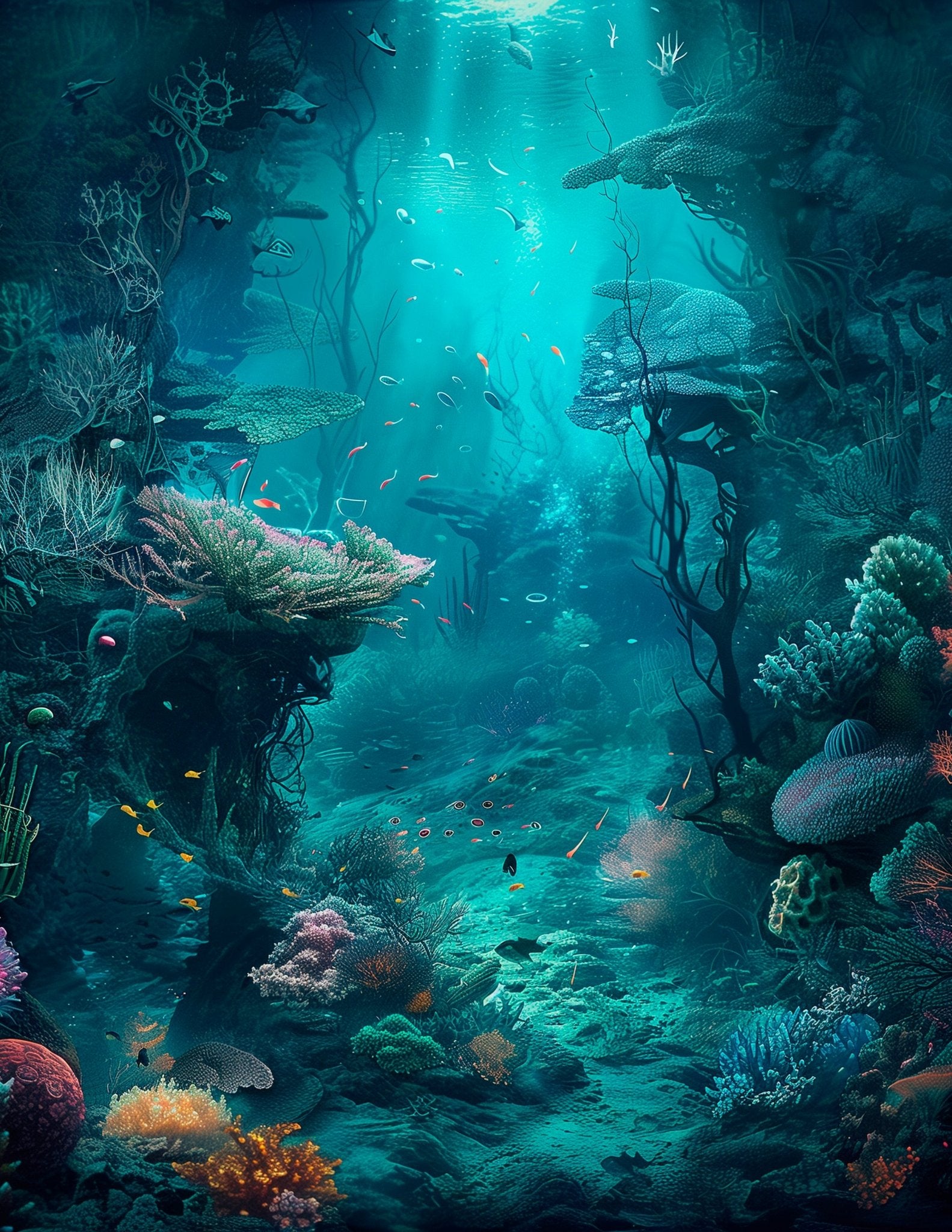 LunicArtDesign mystical water material paper 8,5 x 11 inches 10 different sheets - ViktaShop