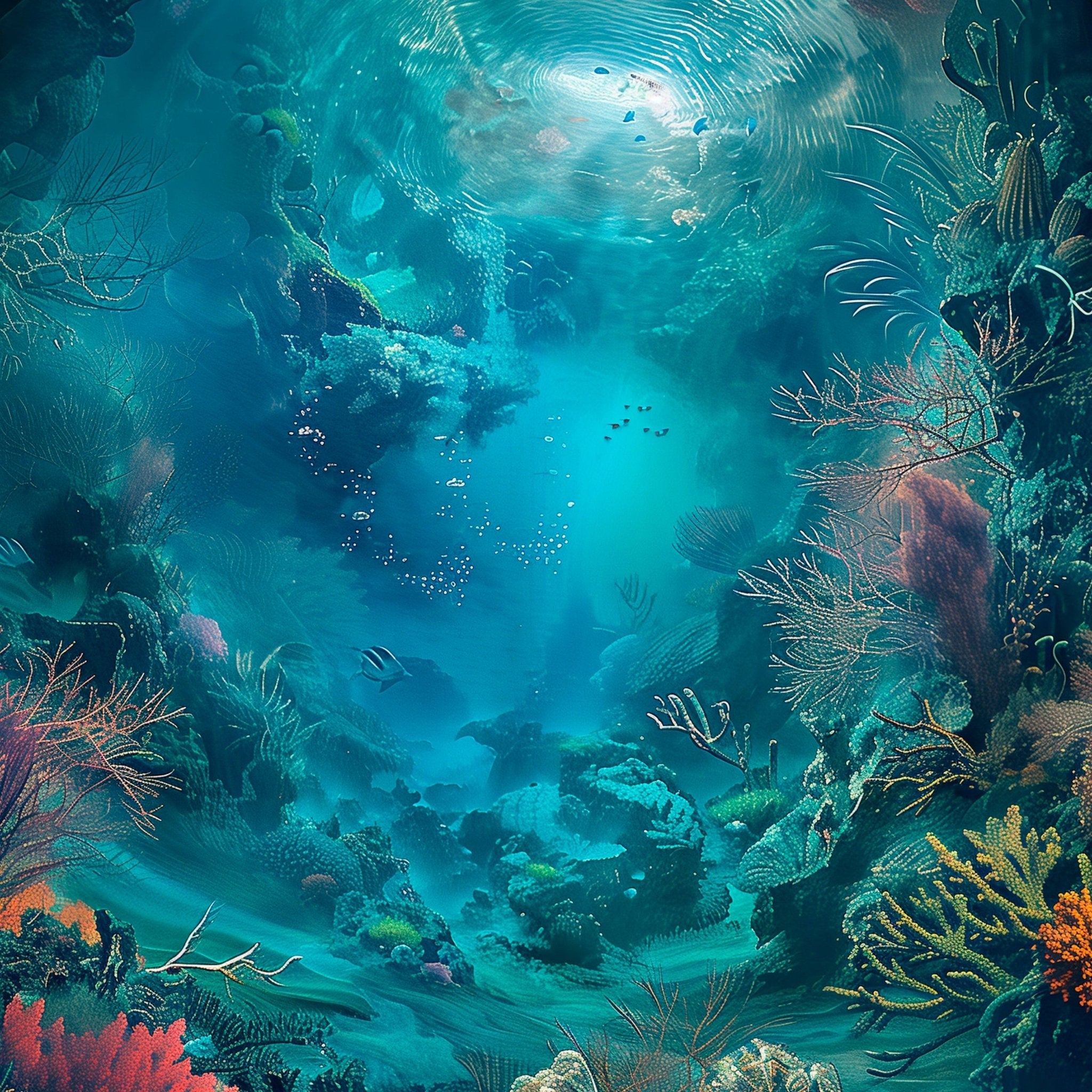 LunicArtDesign mystical water material paper 8,5 x 11 inches 10 different sheets - ViktaShop