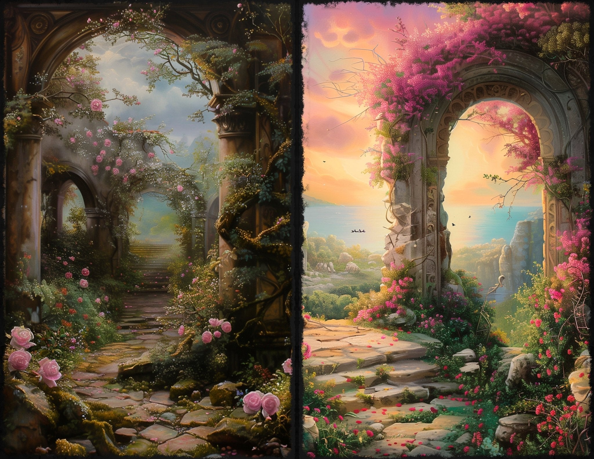 LunicArtDesign secret garden material paper 5,5 x 8,5 inches 20 different sheets - ViktaShop