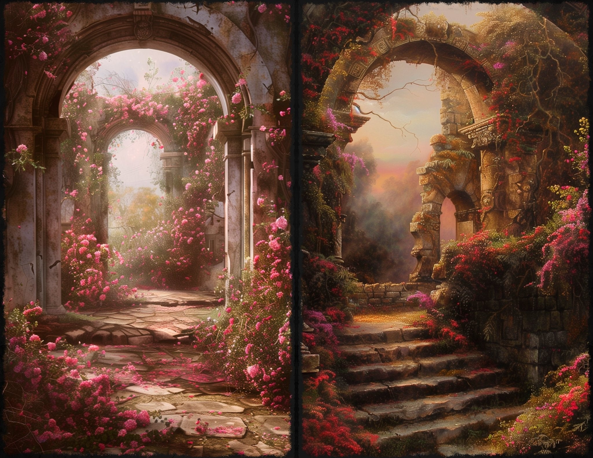 LunicArtDesign secret garden material paper 5,5 x 8,5 inches 20 different sheets - ViktaShop