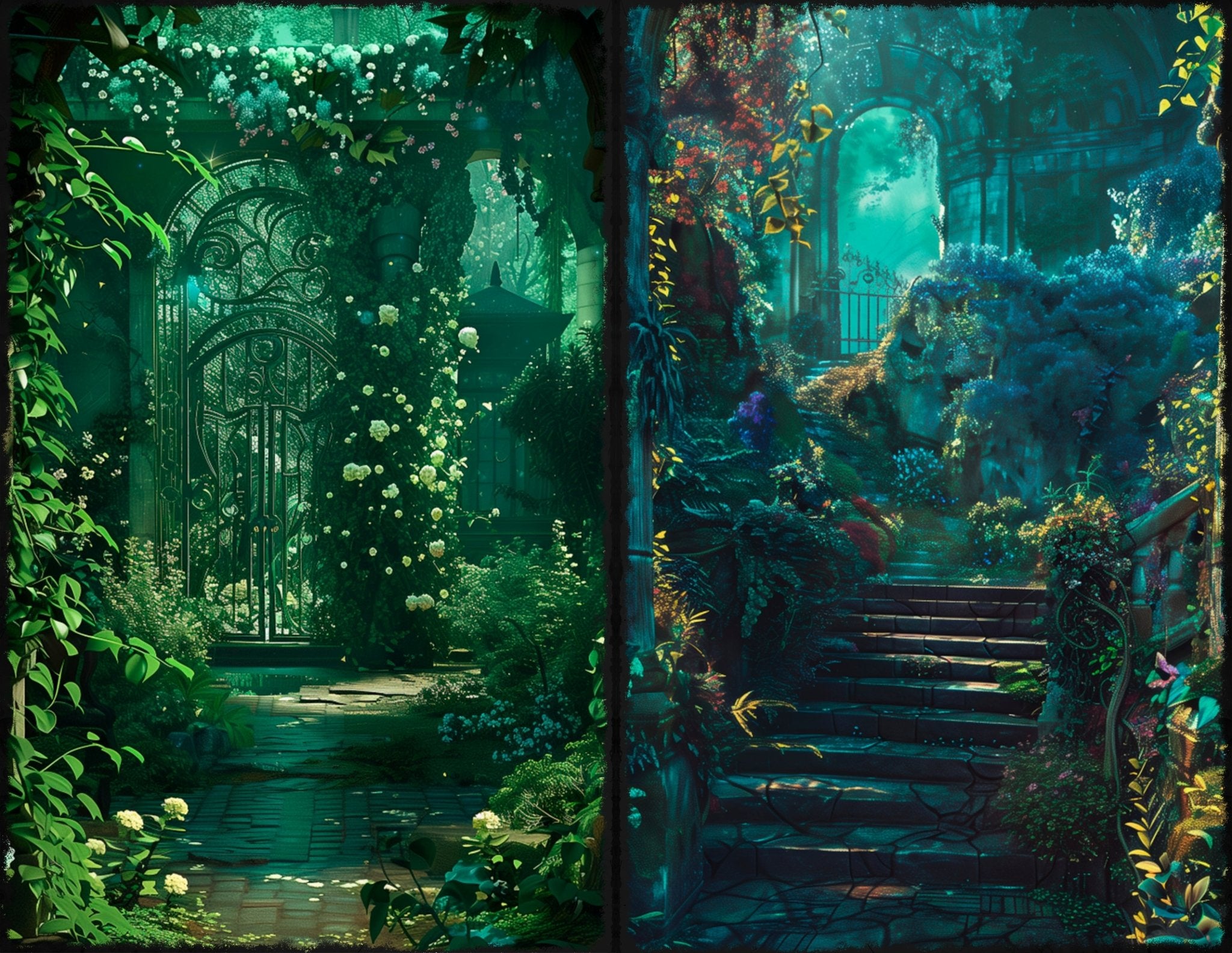 LunicArtDesign secret garden material paper 5,5 x 8,5 inches 20 different sheets - ViktaShop