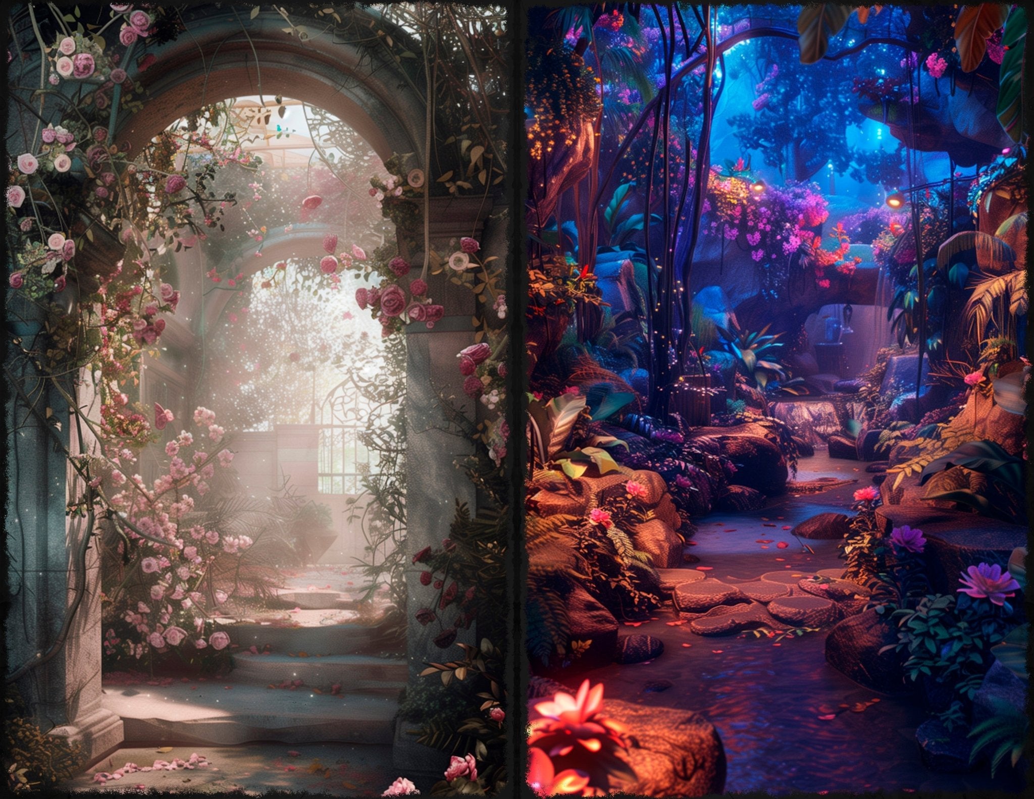 LunicArtDesign secret garden material paper 5,5 x 8,5 inches 20 different sheets - ViktaShop