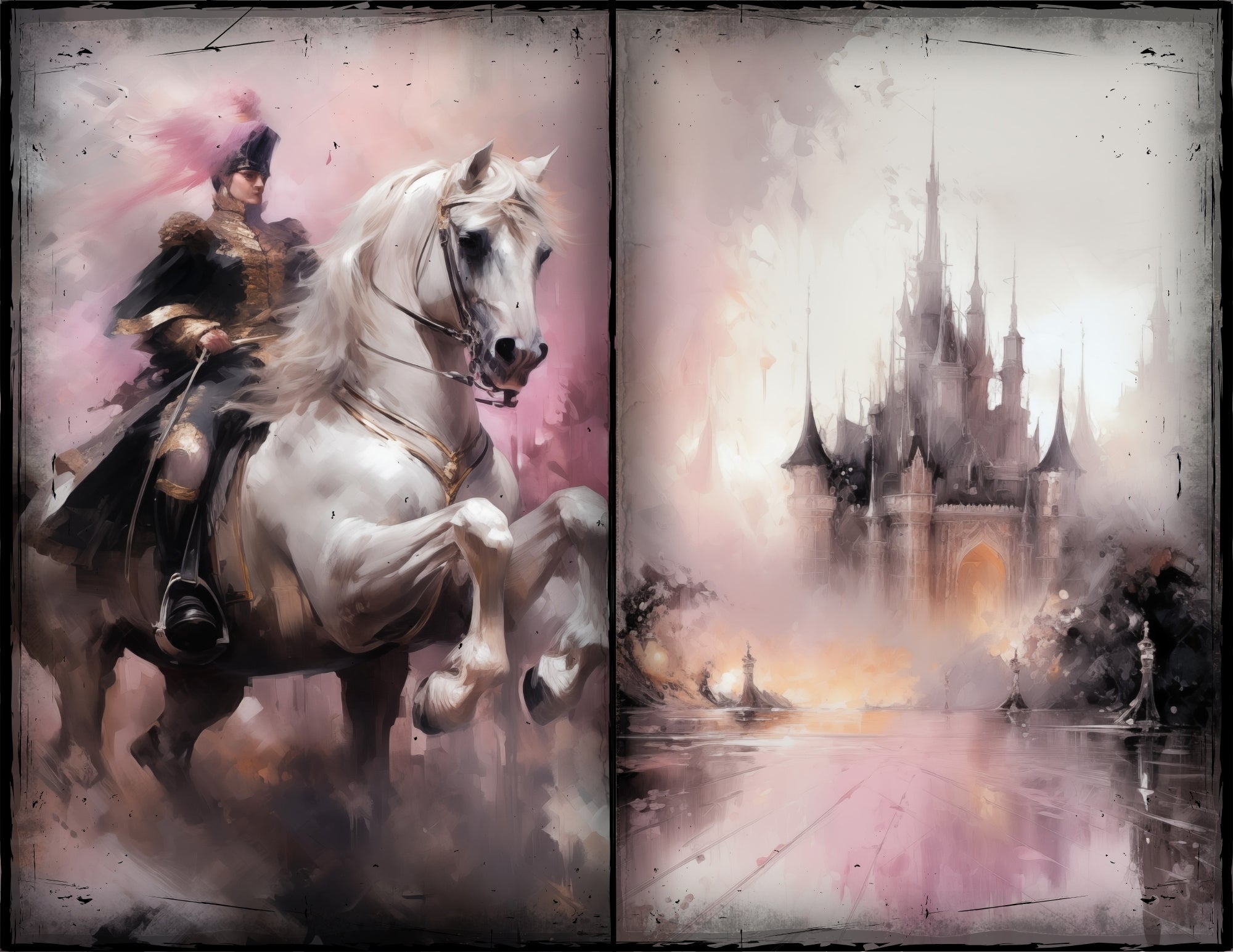 LunicArtDesign Victorian style material paper 5.5 x 8,5 inches 20 different sheets - ViktaShop