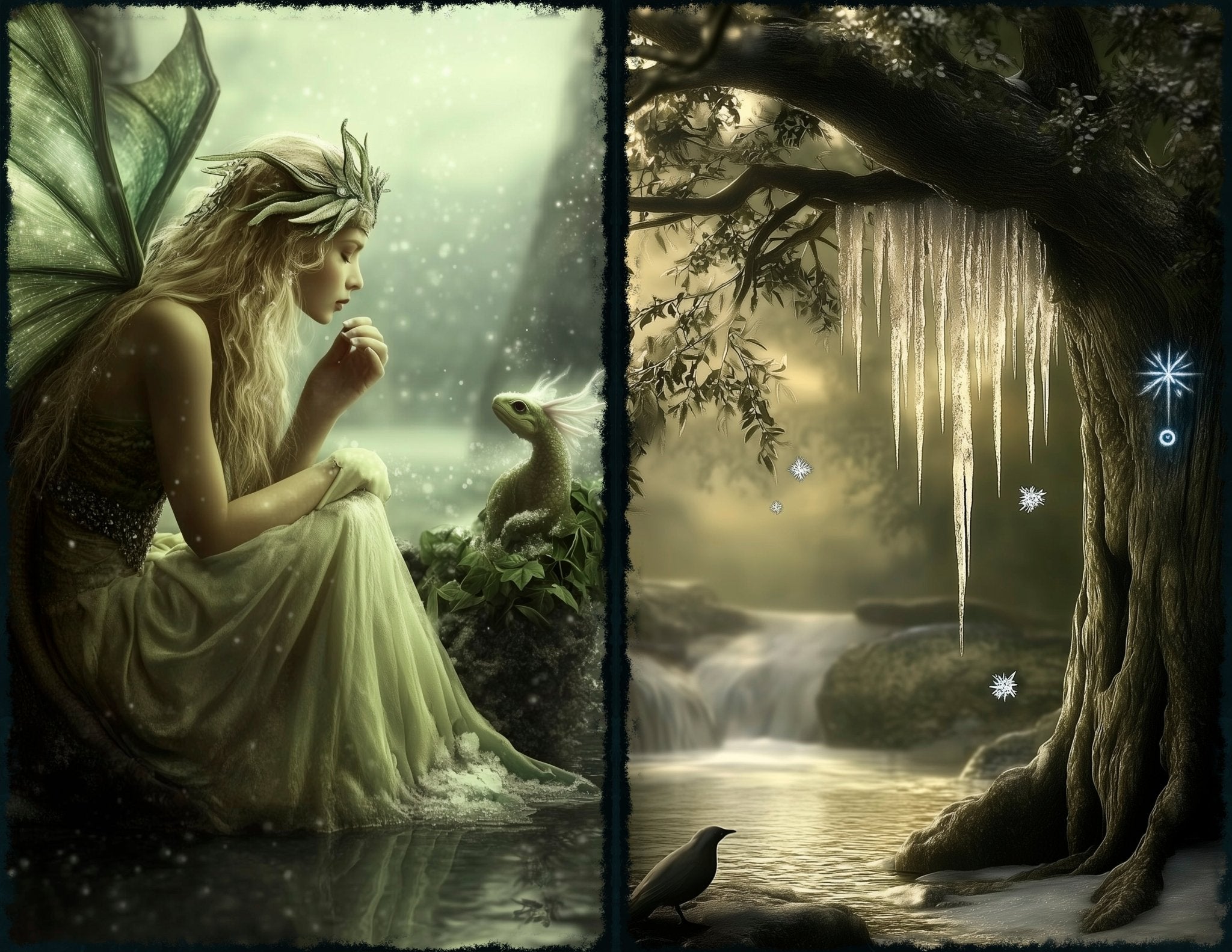 LunicArtDesign winter fairy material paper 5,5 x 8,5 inches 20 different sheets - ViktaShop