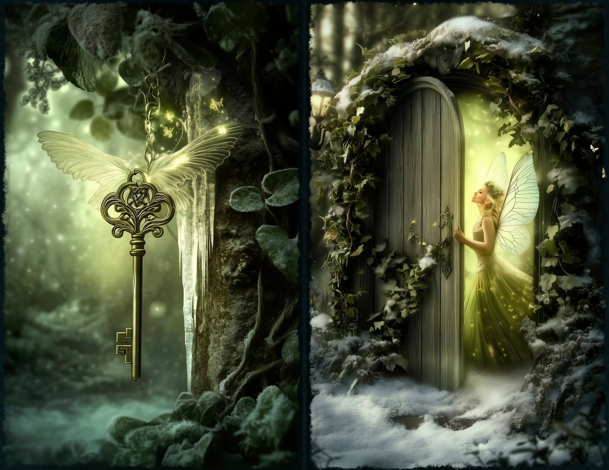 LunicArtDesign winter fairy material paper 5,5 x 8,5 inches 20 different sheets - ViktaShop