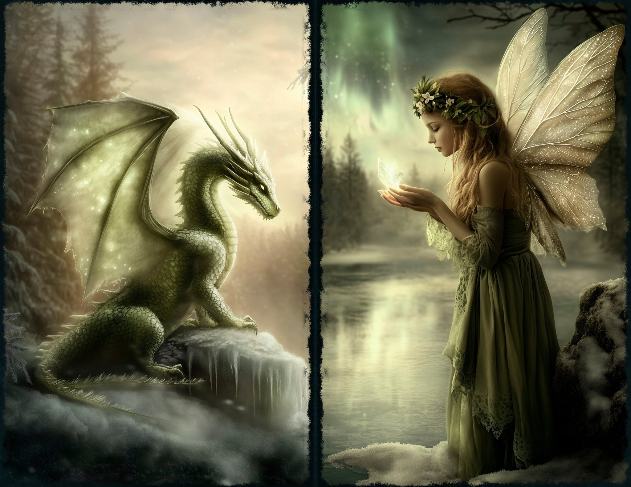 LunicArtDesign winter fairy material paper 5,5 x 8,5 inches 20 different sheets - ViktaShop