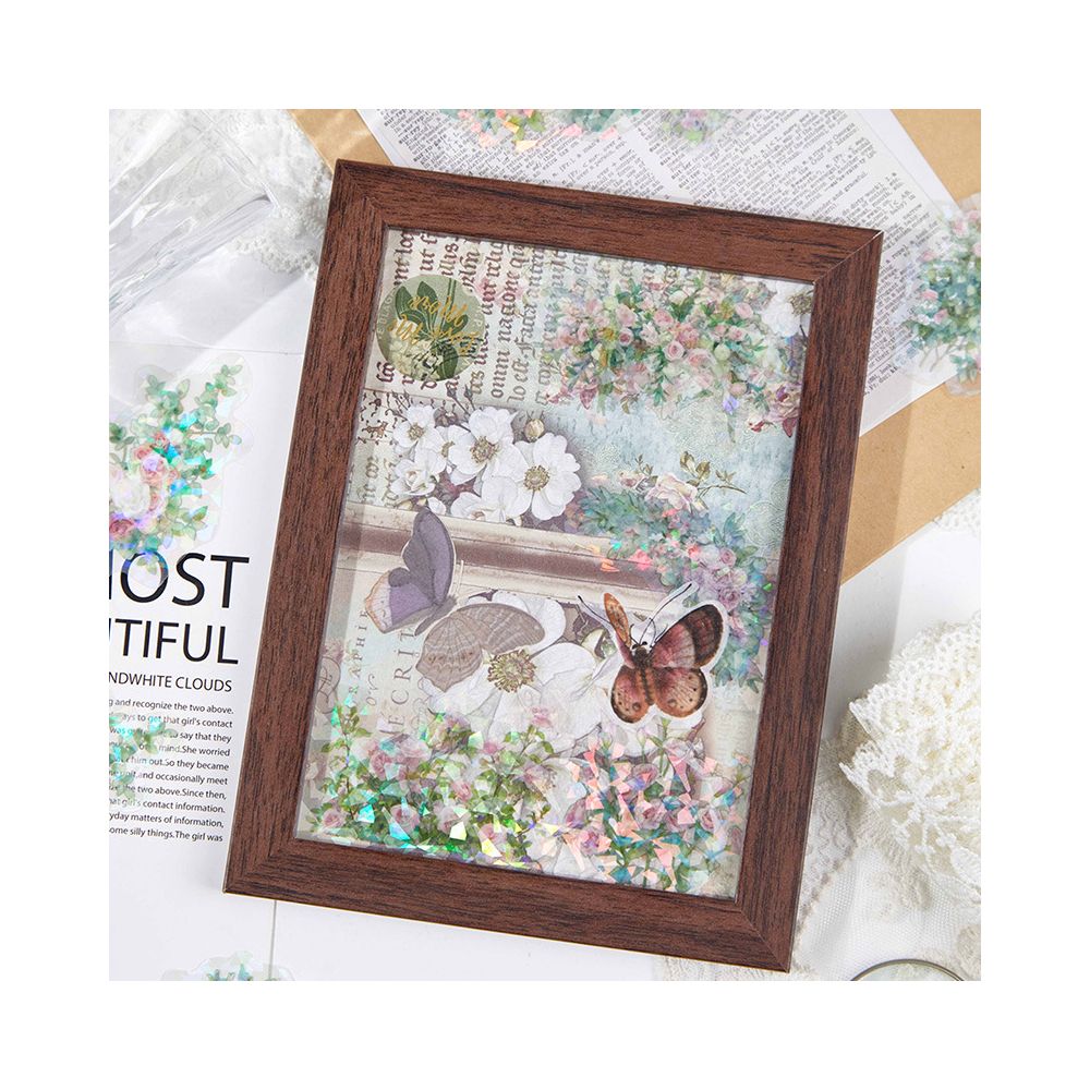 Lush Green Series PET Stickers 20 Sheets 6 Designs - ViktaShop