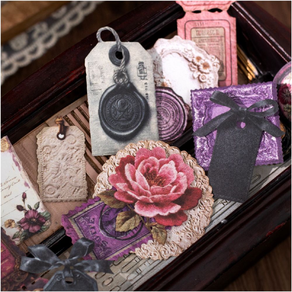 Manor Letter Series Material Paper 30 Sheets 6 Designs - ViktaShop