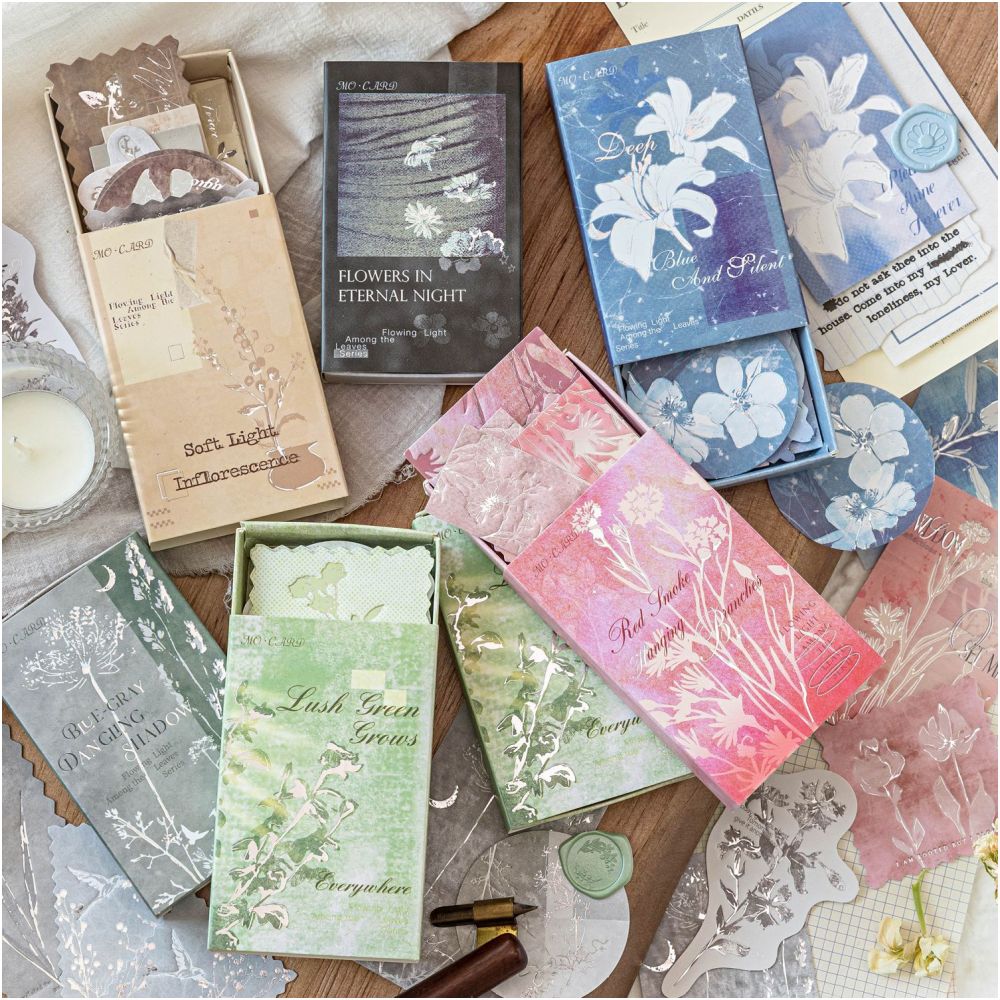 Memo Pads Leafy Light Series Material Paper 20 Sheets 6 Designs - ViktaShop