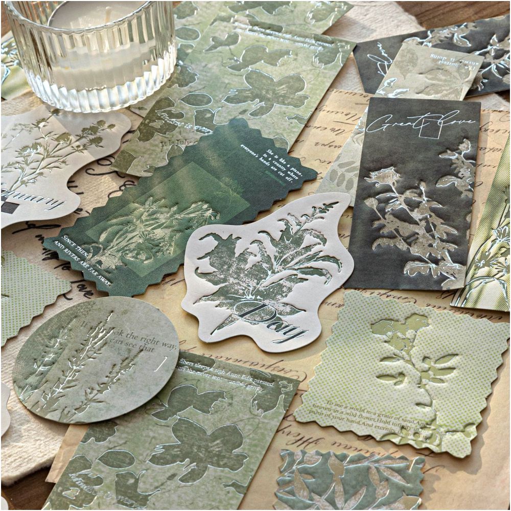 Memo Pads Leafy Light Series Material Paper 20 Sheets 6 Designs - ViktaShop