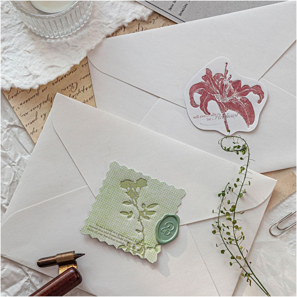 Memo Pads Leafy Light Series Material Paper 20 Sheets 6 Designs - ViktaShop