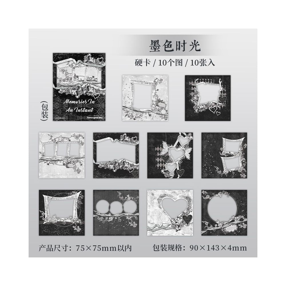 Memory Moment Series Retro Hard Card Stickers 6 Types 10 Sheets - ViktaShop