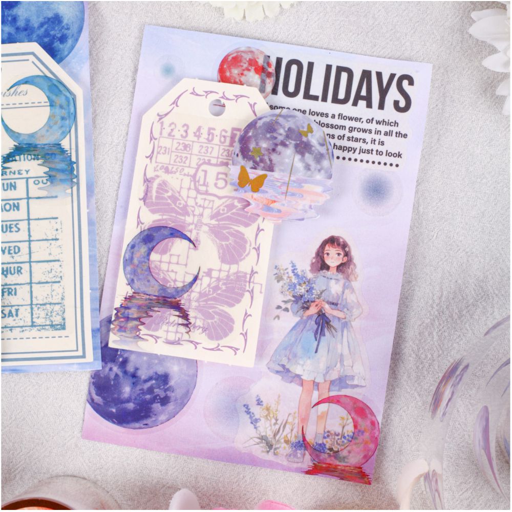 Moonlight Series PET Tape 5cm x 2m 6 Styles - ViktaShop