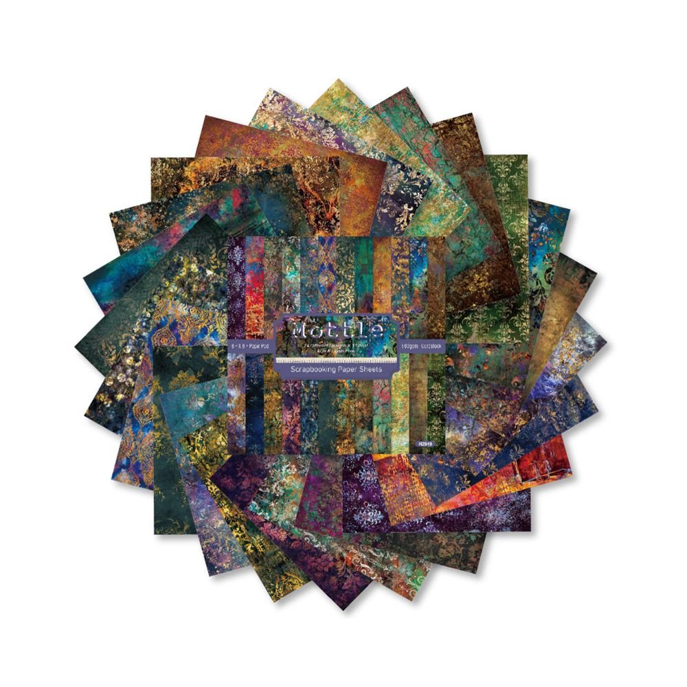 Mottle material paper 24 Sheets 15cm x 15cm - ViktaShop