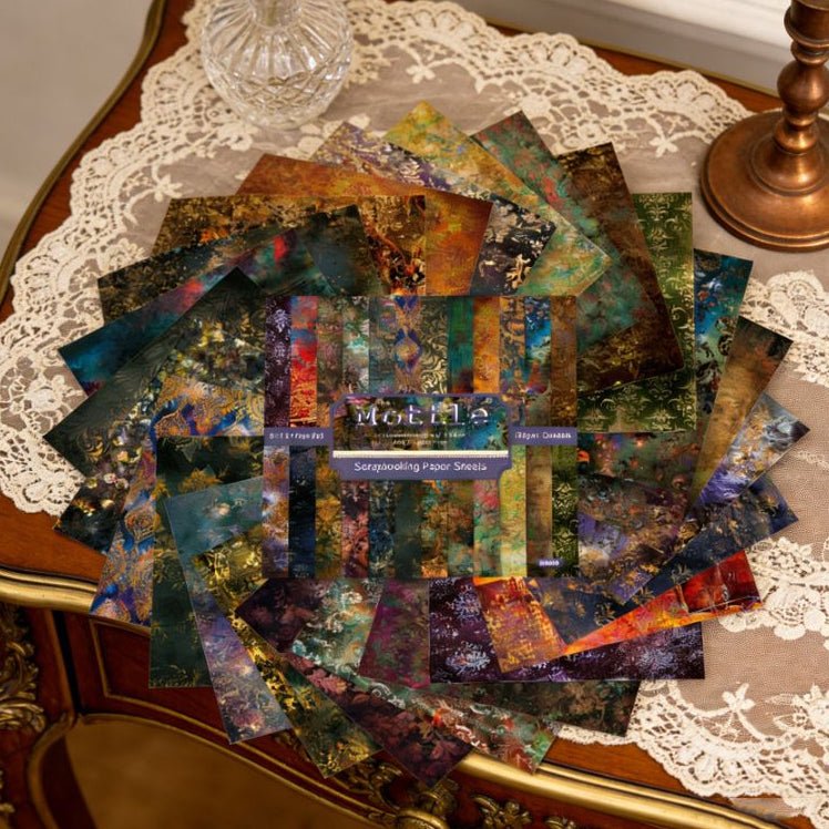 Mottle material paper 24 Sheets 15cm x 15cm - ViktaShop