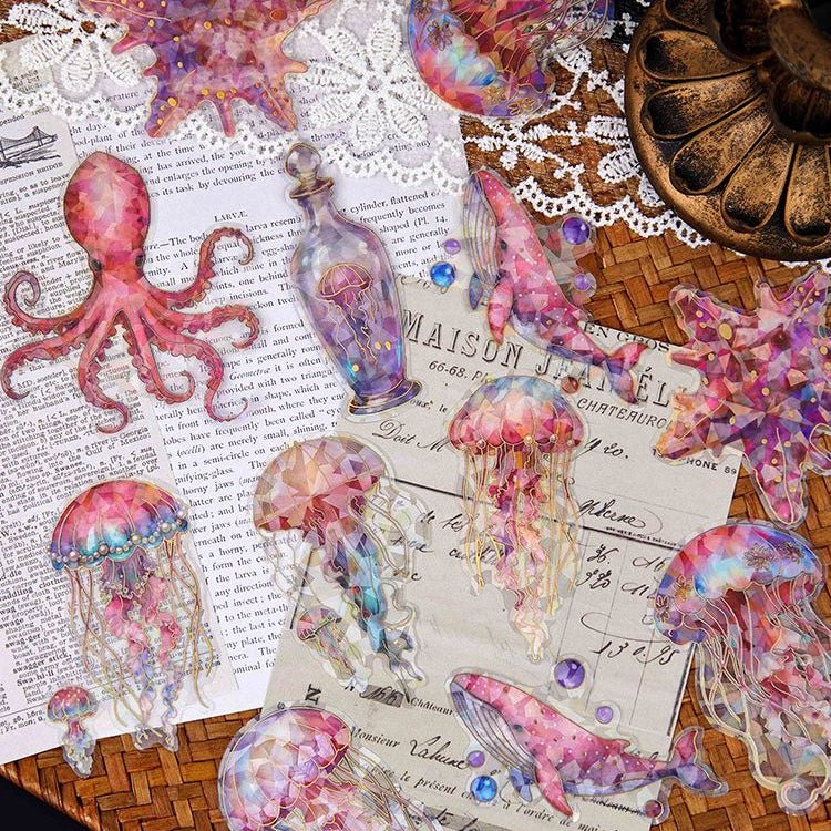Ocean Series Underwater PET Stickers 20 Sheets 6 Designs - ViktaShop