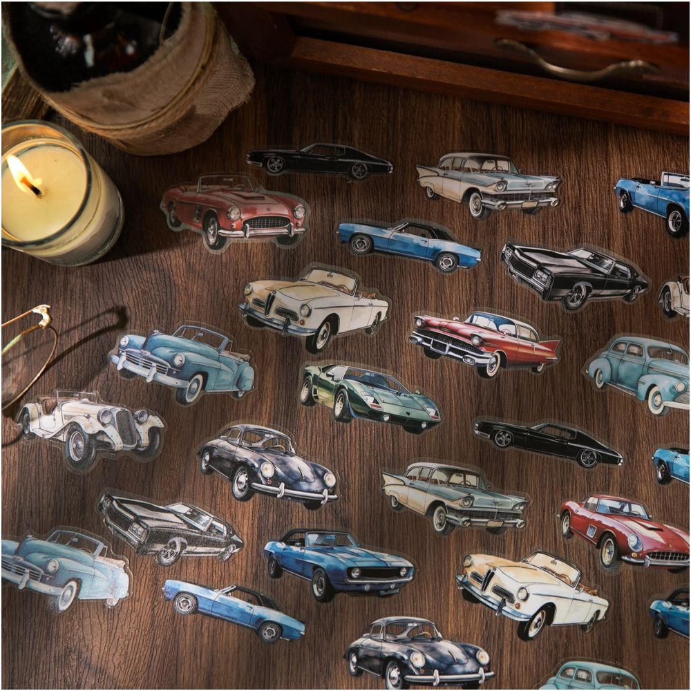 Phonograph Series Retro PET Stickers 30 sheets 4 Types - ViktaShop