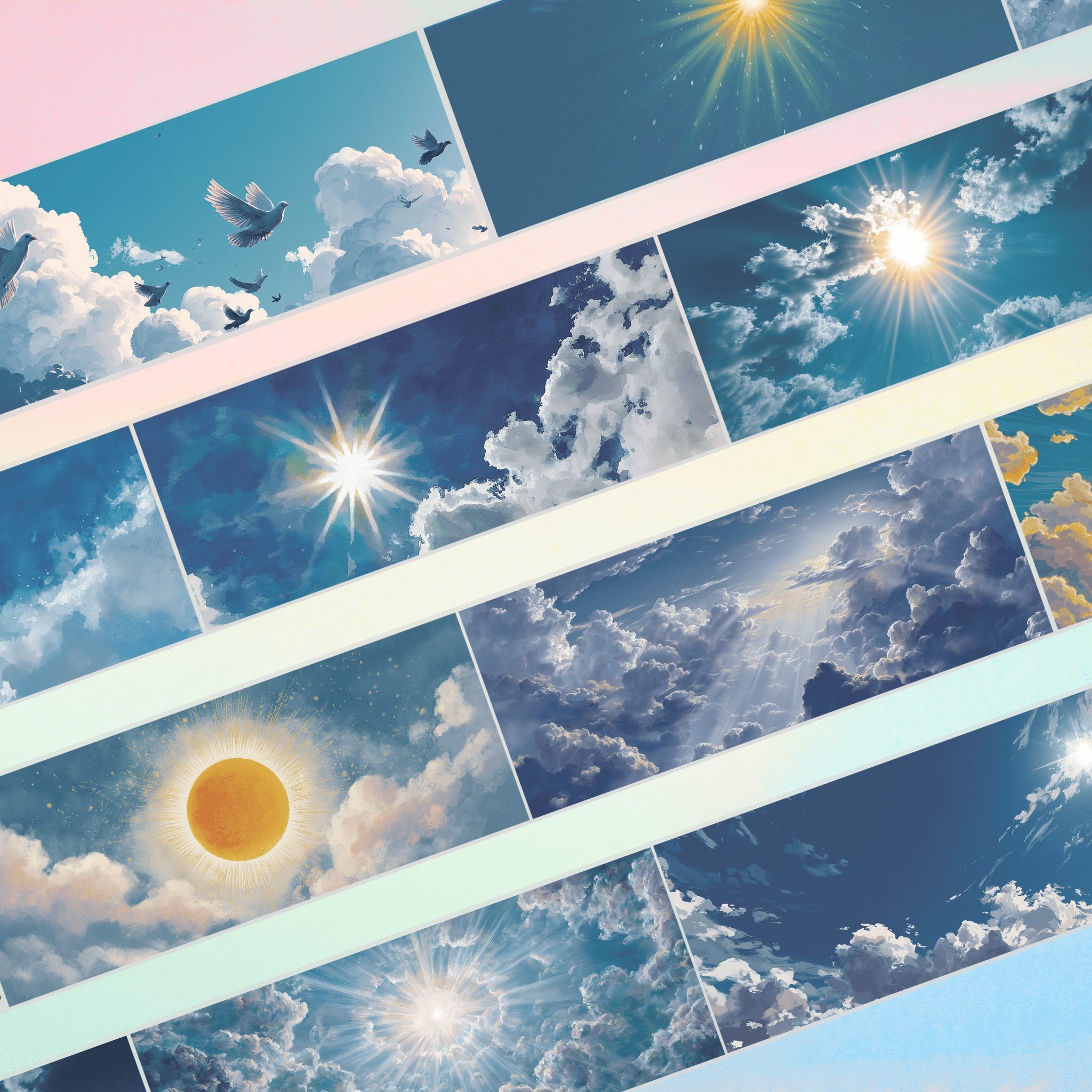 Queens Art Blue Sky PET tape 9cm x 2.5m - ViktaShop