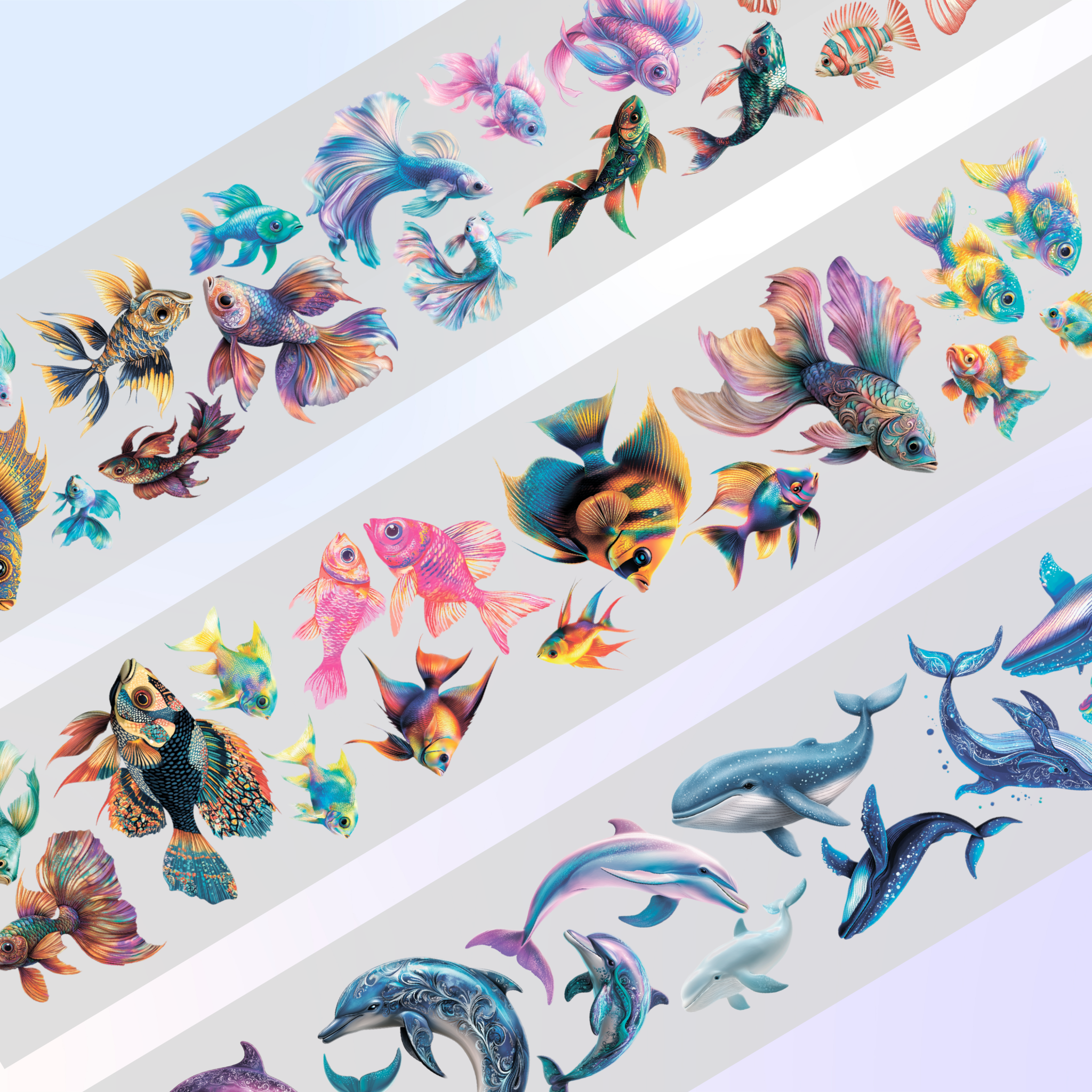 Queens Art Fish PET tape 8cm x 1.25m - ViktaShop