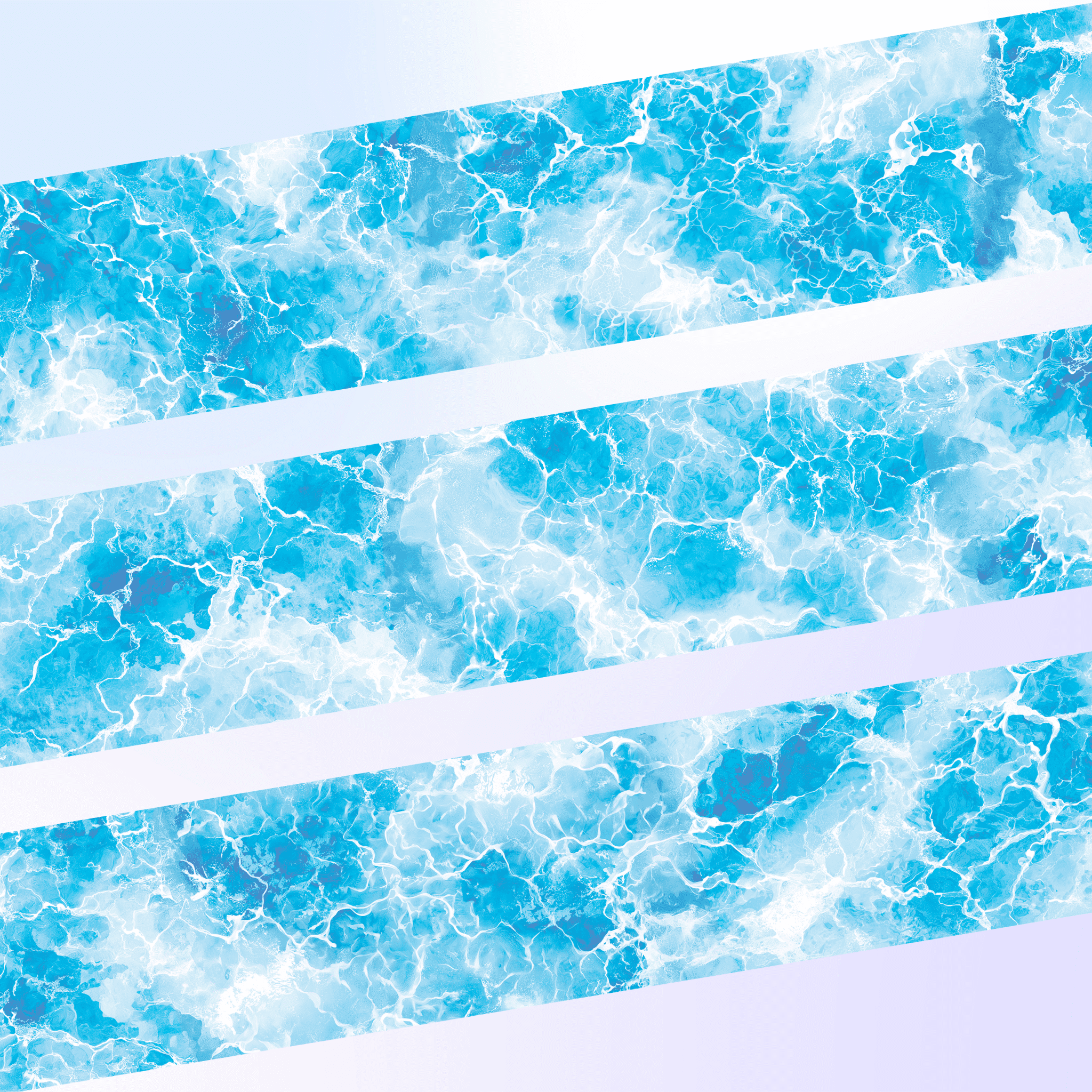 Queens Art Water Seamless PET tape 7cm x 100cm - ViktaShop