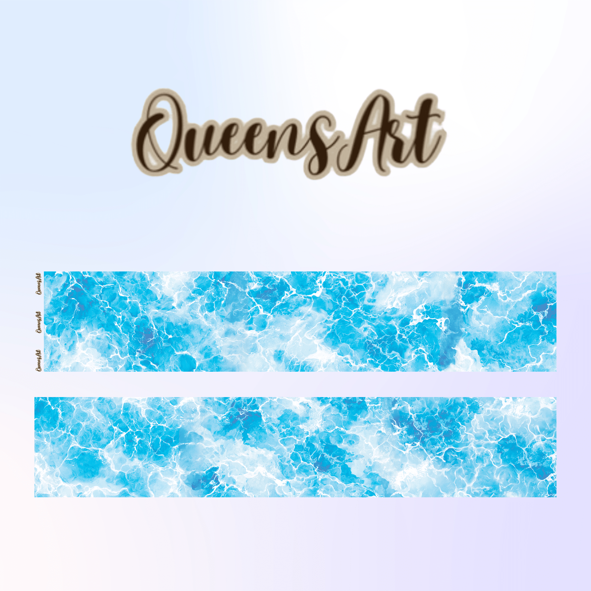 Queens Art Water Seamless PET tape 7cm x 100cm - ViktaShop