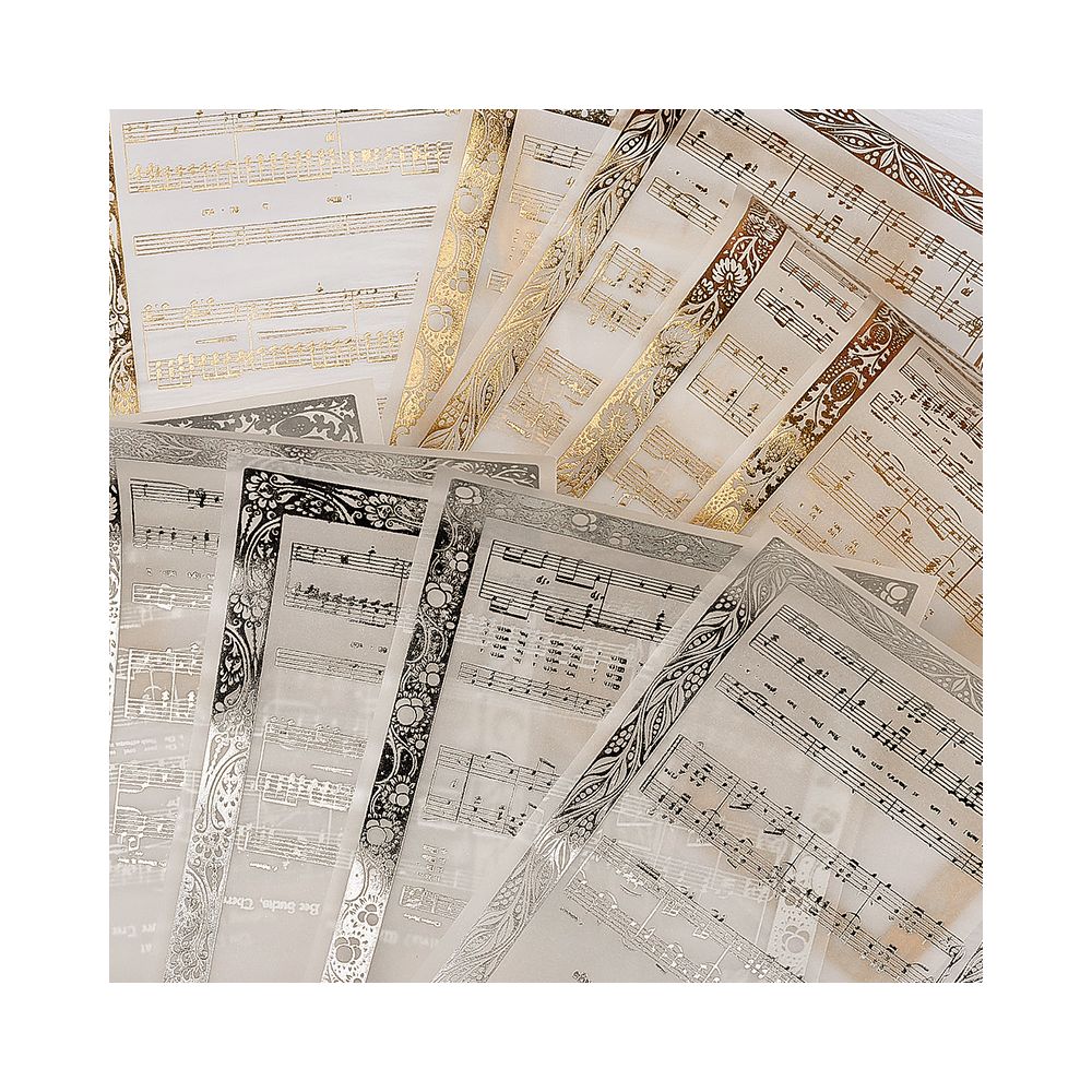Retro and nostalgic music series material paper 10 Sheets - ViktaShop