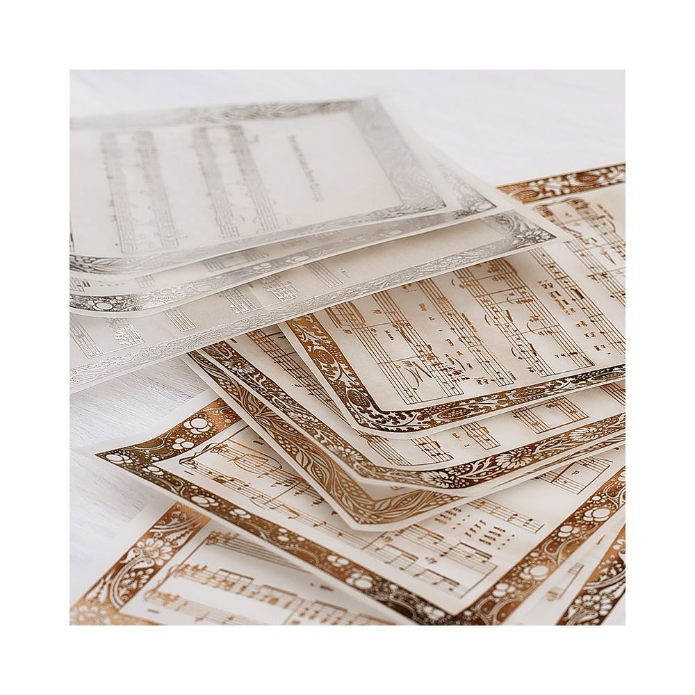 Retro and nostalgic music series material paper 10 Sheets - ViktaShop