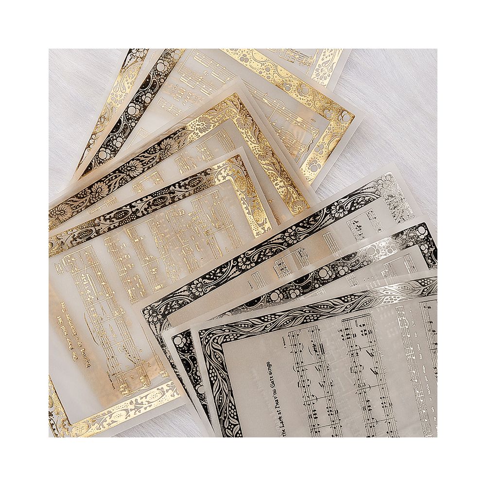 Retro and nostalgic music series material paper 10 Sheets - ViktaShop