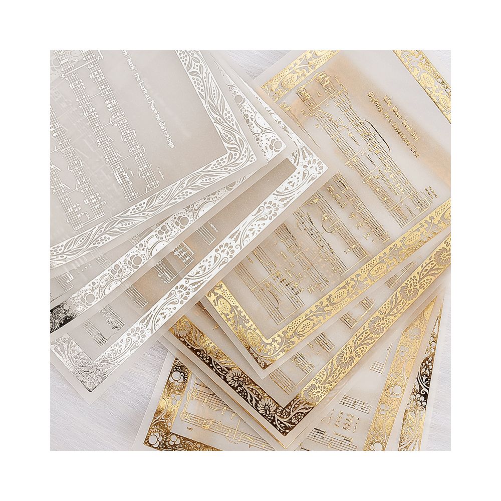 Retro and nostalgic music series material paper 10 Sheets - ViktaShop