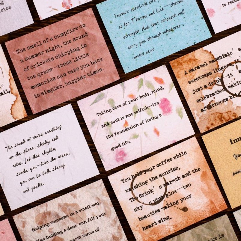 Retro English Mini Material Paper 50 Pieces 6 Styles - ViktaShop