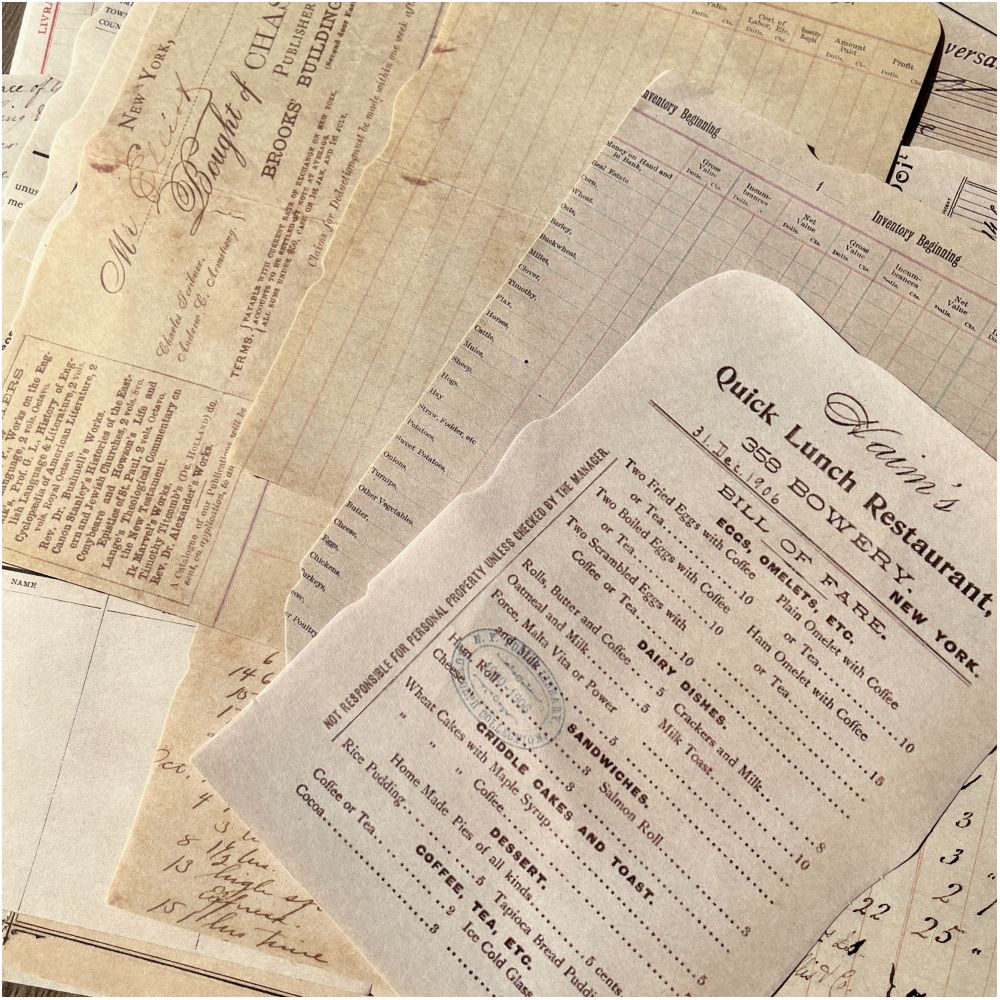 Retro European style newspaper English letter material paper 12 cm x 17cm 20 Sheets - ViktaShop