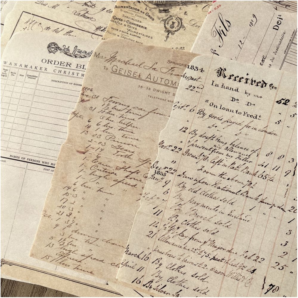 Retro European style newspaper English letter material paper 12 cm x 17cm 20 Sheets - ViktaShop