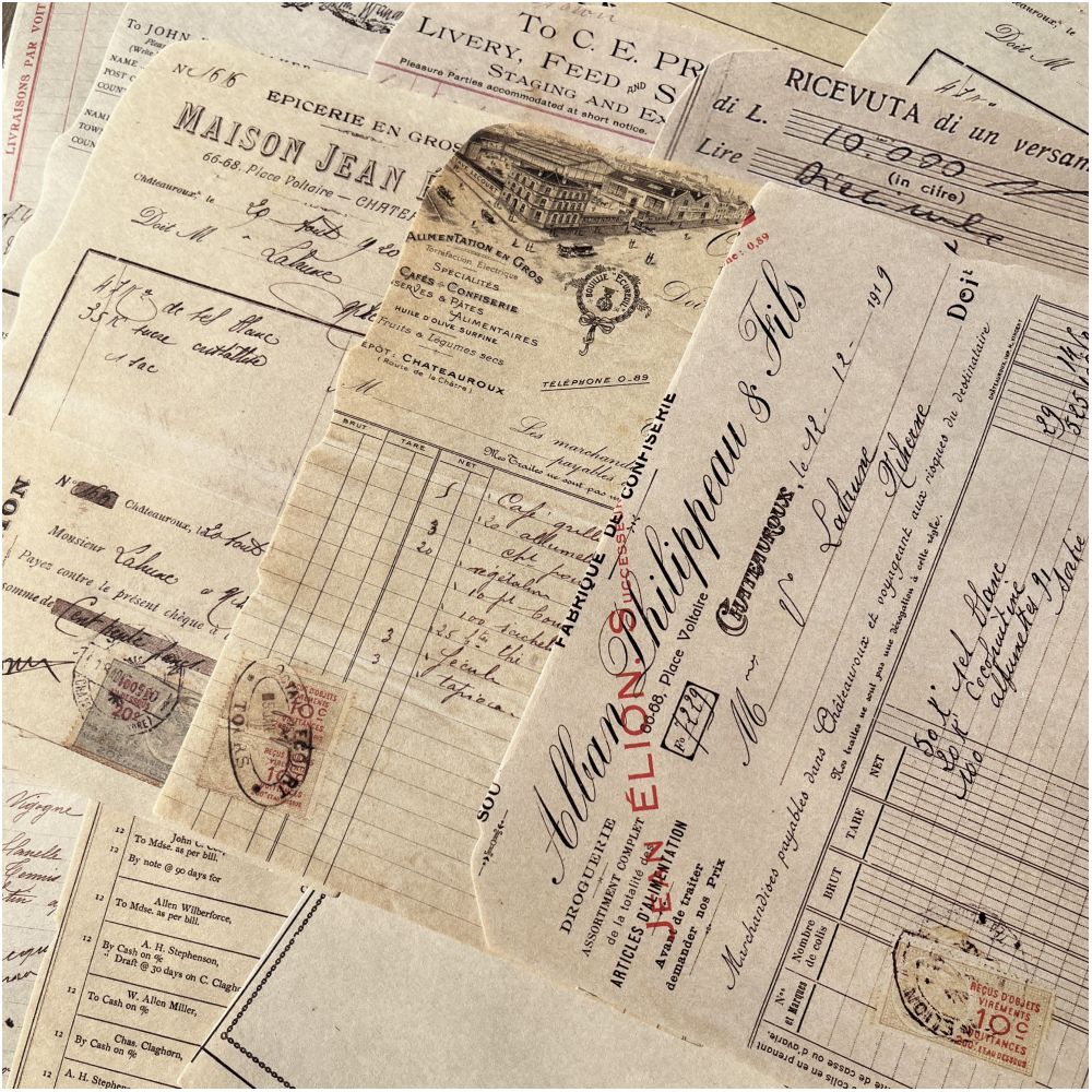 Retro European style newspaper English letter material paper 12 cm x 17cm 20 Sheets - ViktaShop