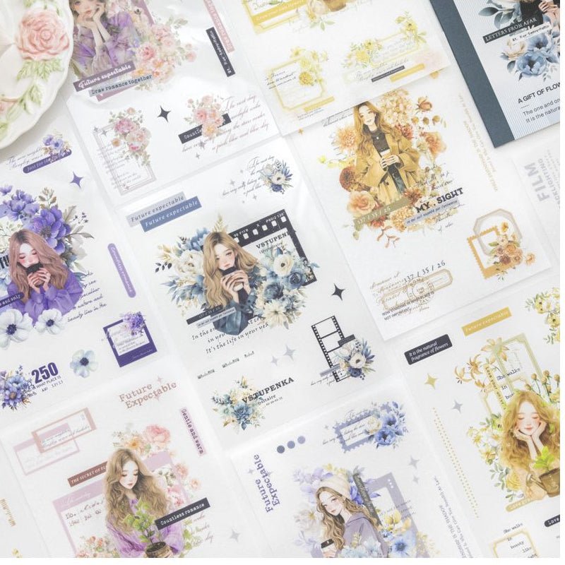 Romance Series Sticker Book 6 Styles 10 Sheets - ViktaShop