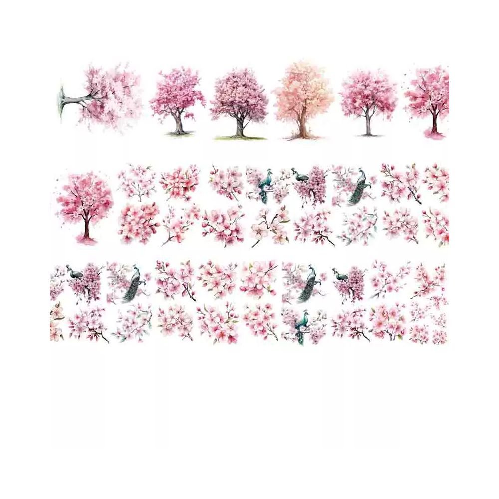 Sakura Tree Town Landscape PET Tape 6 Styles 9cm x 1m - ViktaShop