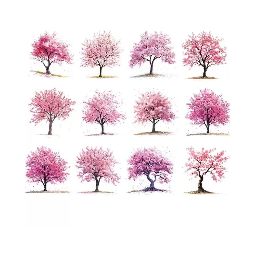 Sakura Tree Town Landscape PET Tape 6 Styles 9cm x 1m - ViktaShop