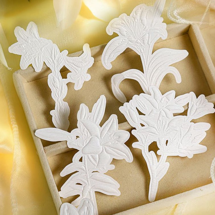 Shadows and Floral Embossed Paper 10 sheet 6 Styles - ViktaShop