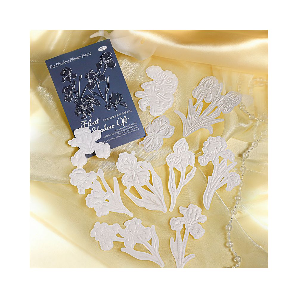 Shadows and Floral Embossed Paper 10 sheet 6 Styles - ViktaShop