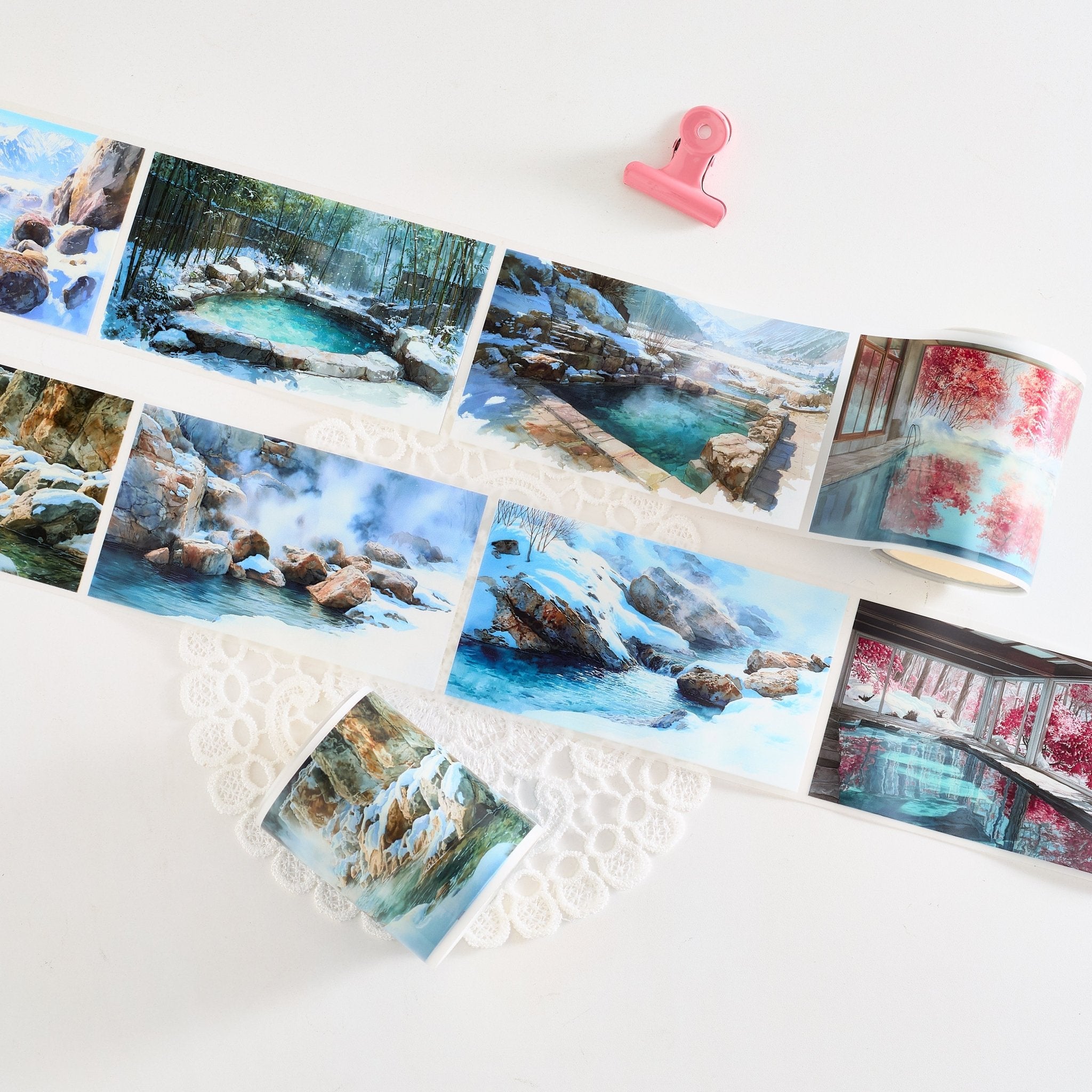 Shiimmer Hot Spring Scenes PET Tape 6cm x 1m - ViktaShop