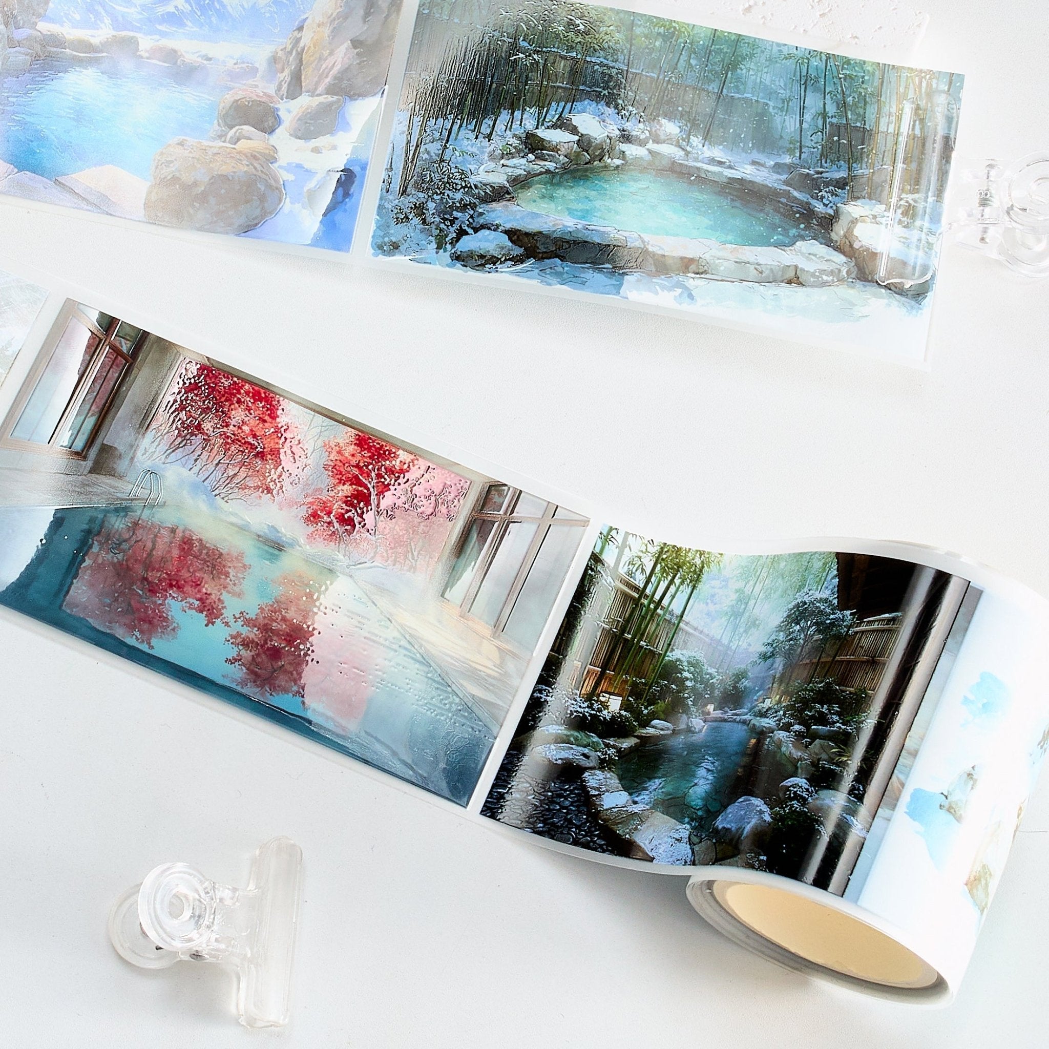 Shiimmer Hot Spring Scenes PET Tape 6cm x 1m - ViktaShop
