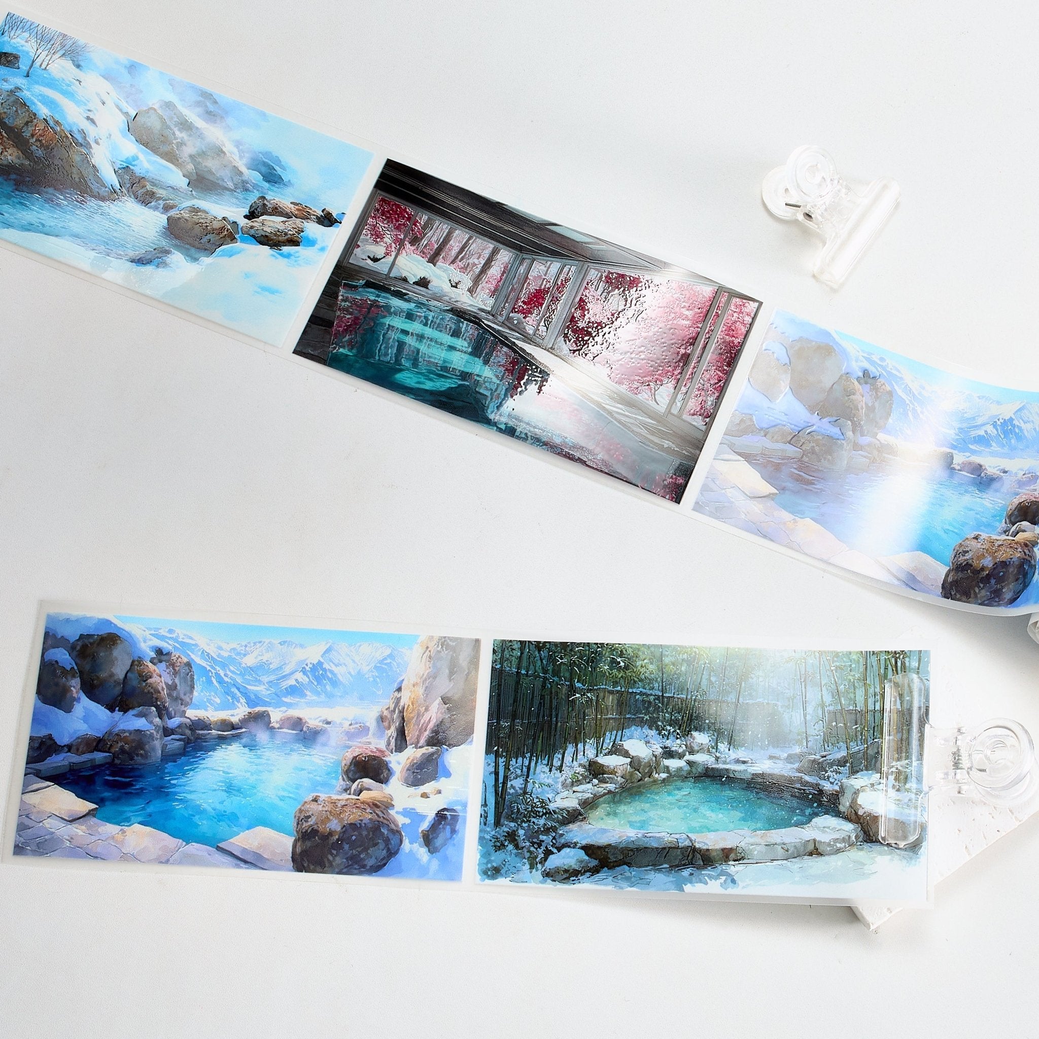 Shiimmer Hot Spring Scenes PET Tape 6cm x 1m - ViktaShop