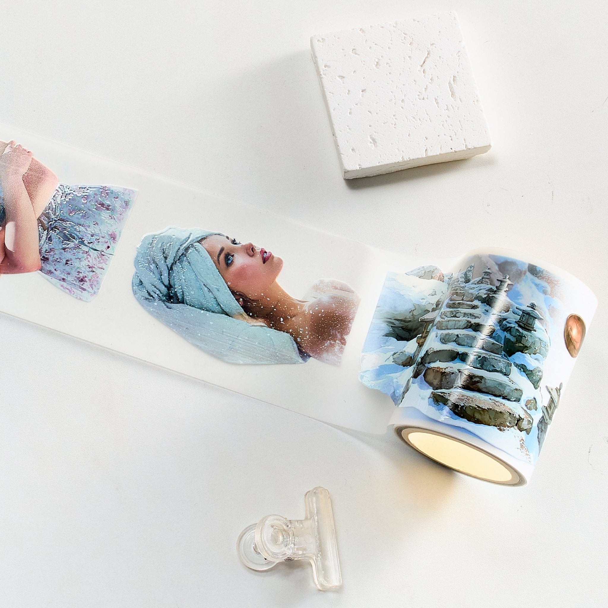 Shiimmer Snow Bath PET Tape 6cm x 1m - ViktaShop