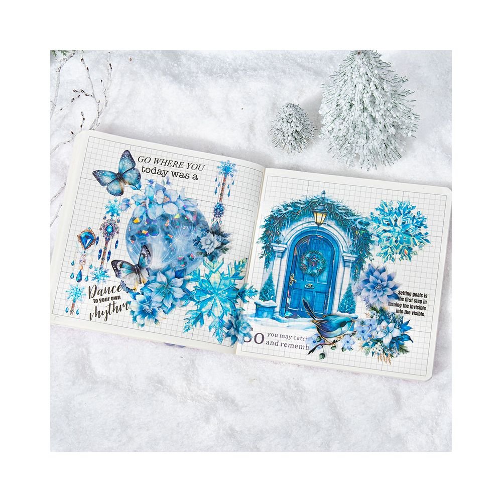 Snowfall Outside the Door Series Washi Stickers 5 Pcs 6 Styles - ViktaShop