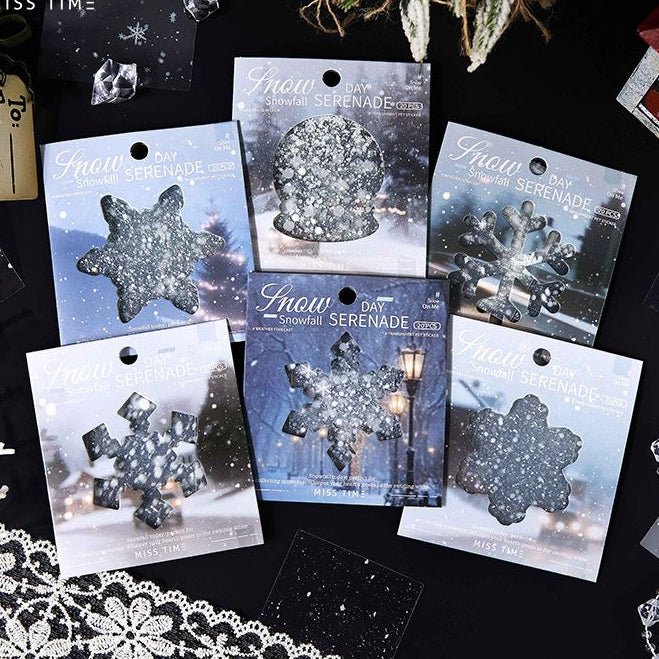 Snowing series PET sticker pack 6 designs 20 Pcs - ViktaShop