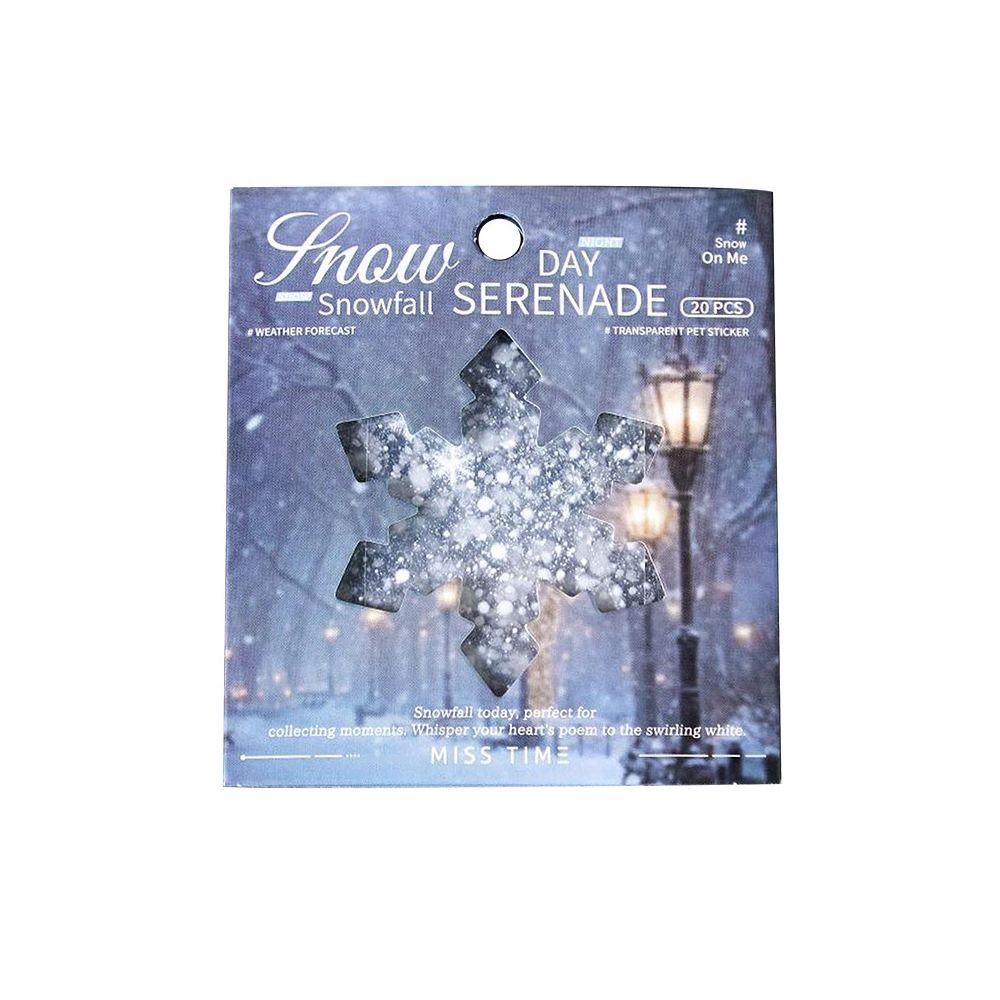 Snowing series PET sticker pack 6 designs 20 Pcs - ViktaShop