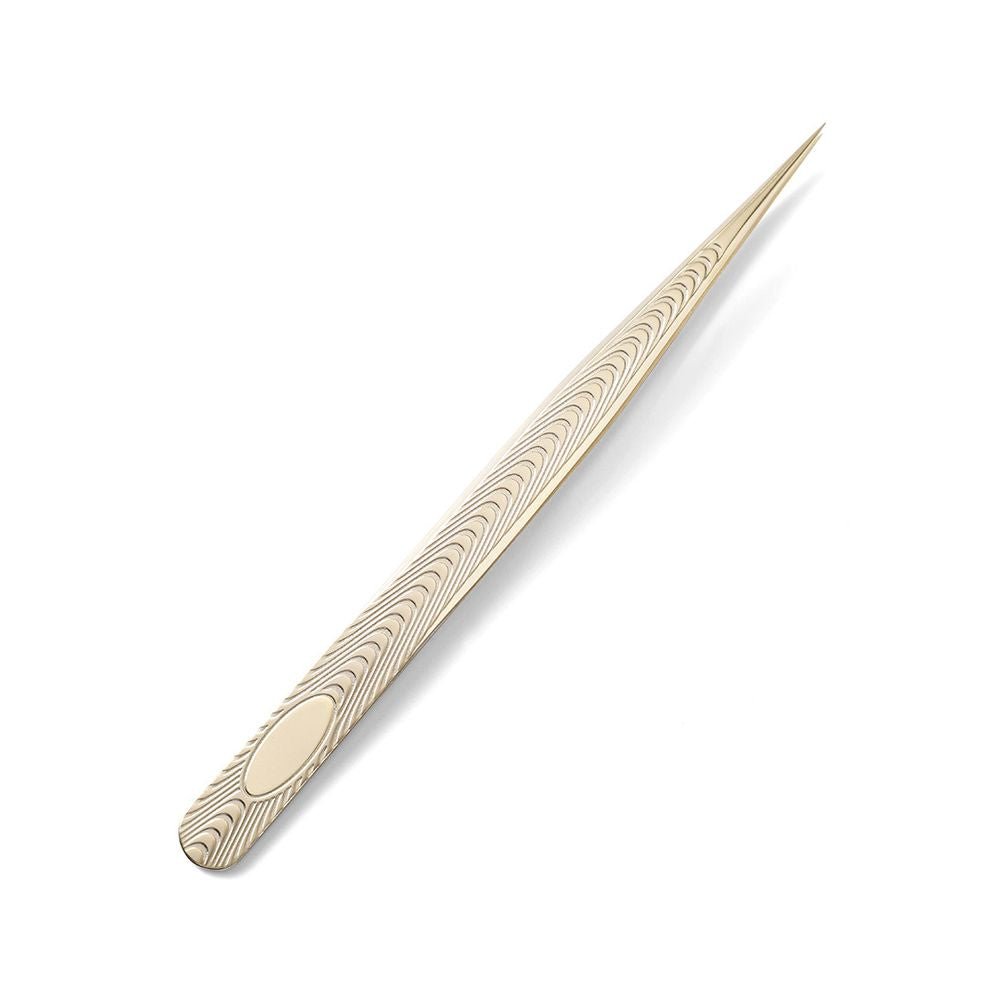 Stainless steel gold feather tweezers - ViktaShop