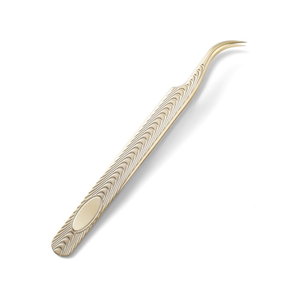 Stainless steel gold feather tweezers - ViktaShop