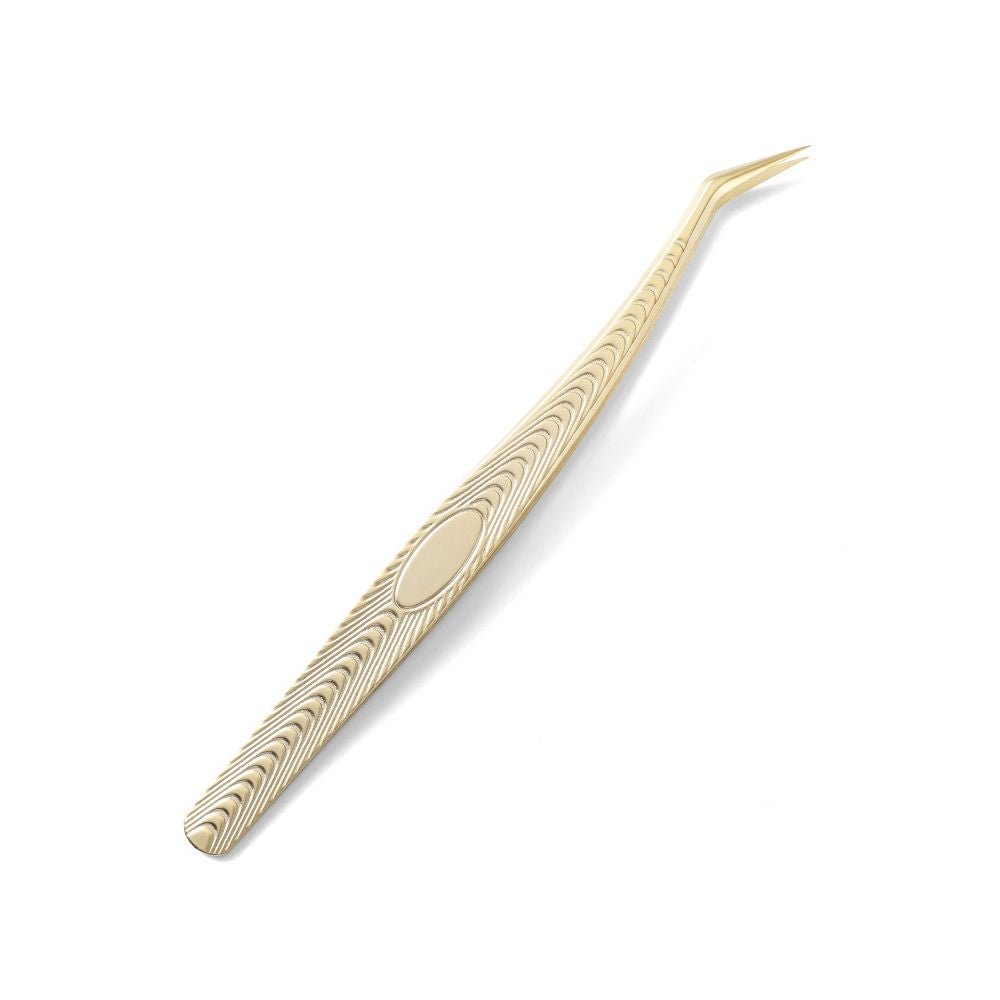 Stainless steel gold feather tweezers - ViktaShop