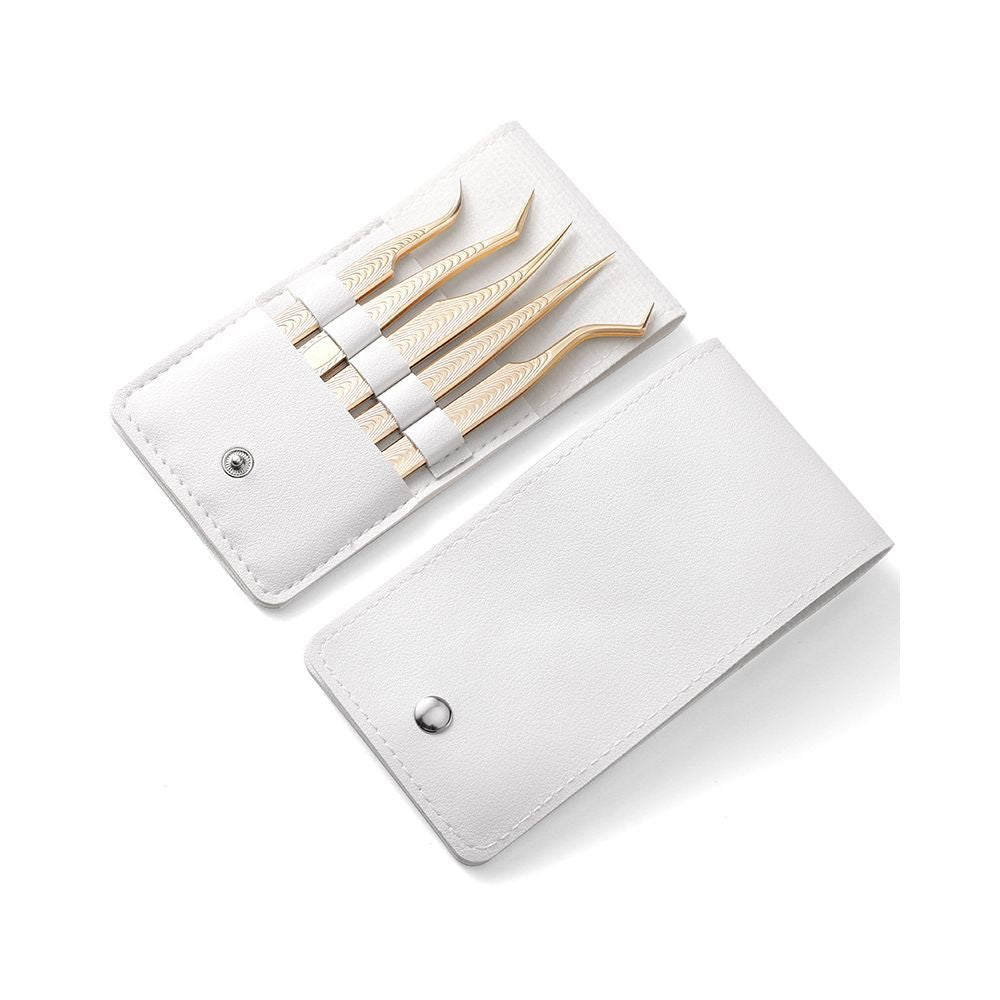 Stainless steel gold feather tweezers - ViktaShop