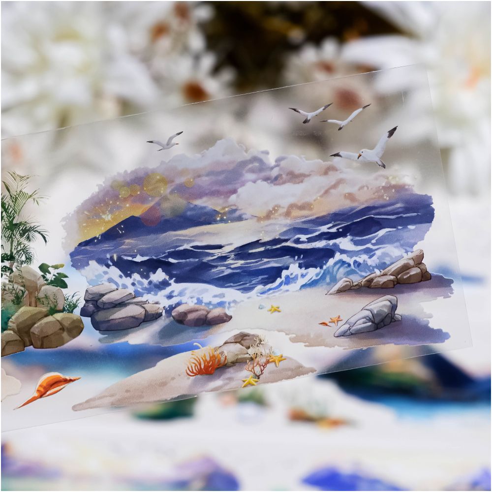 Sunset River Bay PET Tape 7cm x 1m - ViktaShop